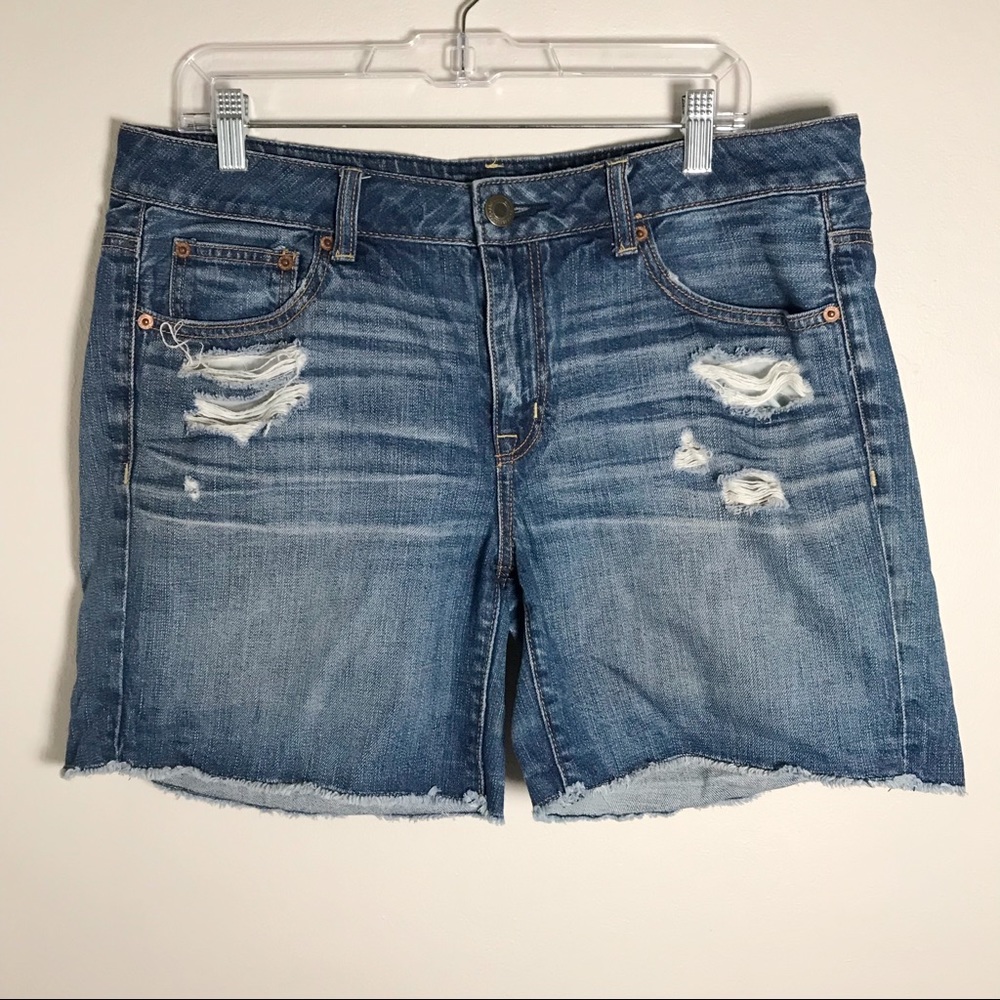 American Eagle Outfitters Distressed Frayed Hem Denim Shorts 10